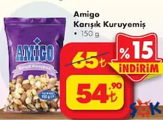 AMİGO KARIŞIK KURUYEMİŞ 150 G